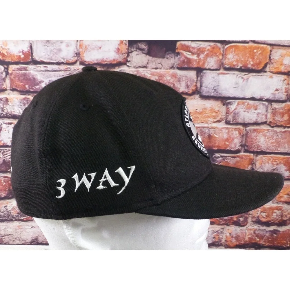 Atlanta Hawks 3 Way Basketball Club New Era 59FIFTY Black Fitted Hat 7 3/8 Size